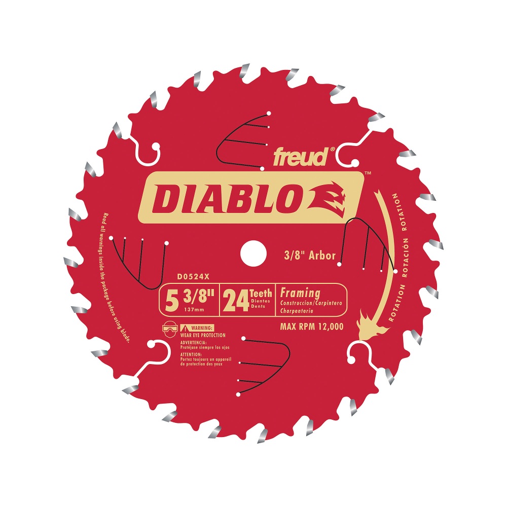 Diablo 5-3/8 in. Trim Saw Blade 24 Teeth 10 mm photo 1