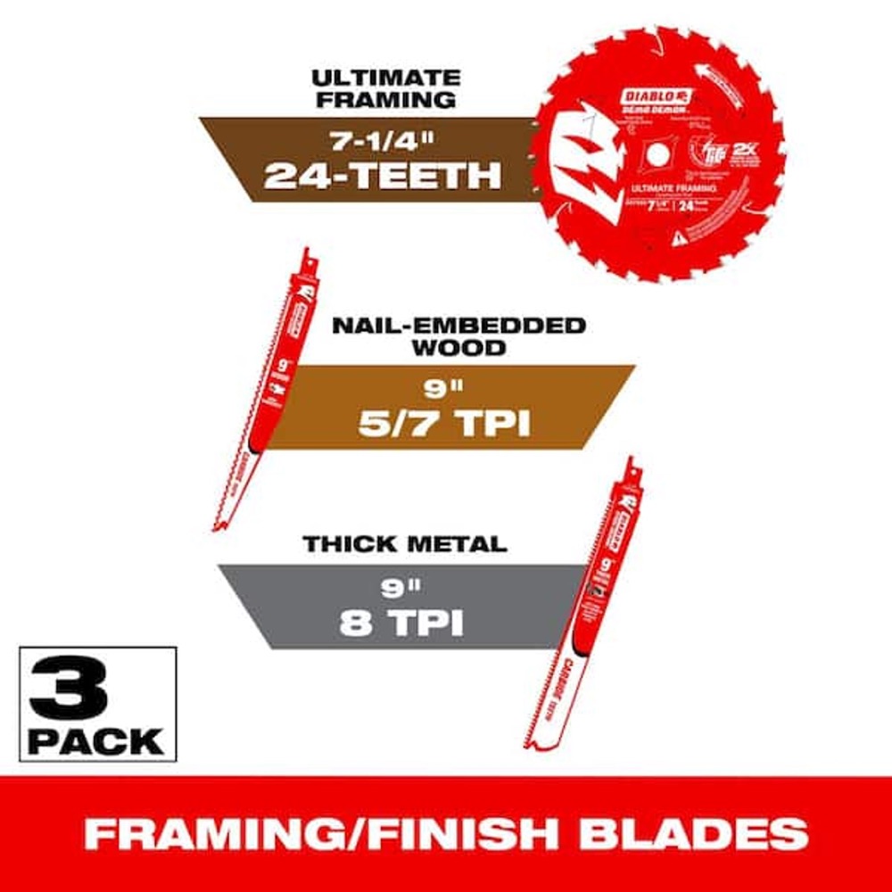 Diablo 7-1/4 in 24-Tooth Demo Demon Carbide Saw Blade photo 1