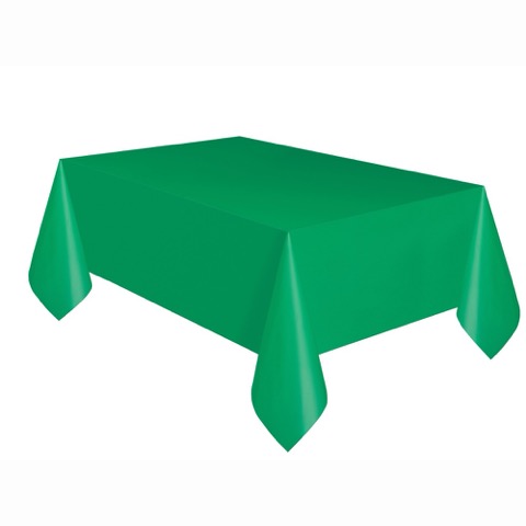 Way To Celebrate Green Plastic Tablecloth 108 X 54 in