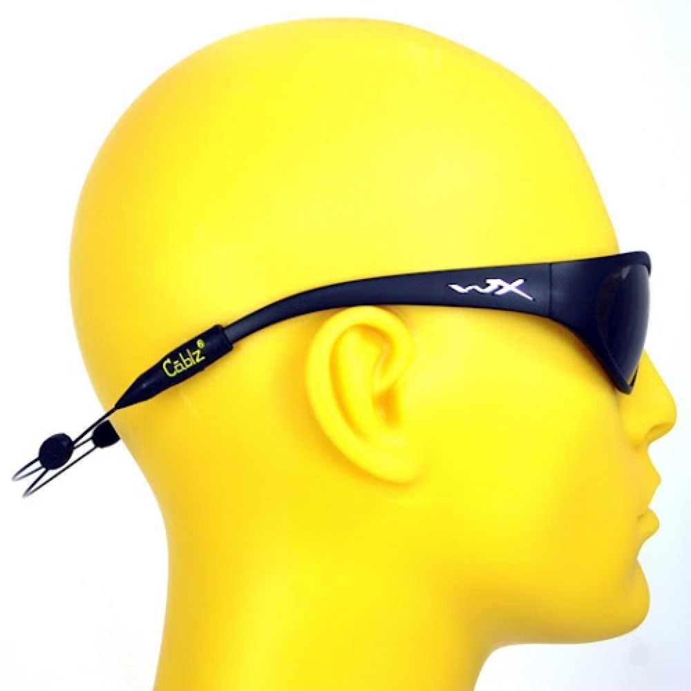 Cablz Zipz Adjustable Sunglasses Holder, Black, 12in photo 1