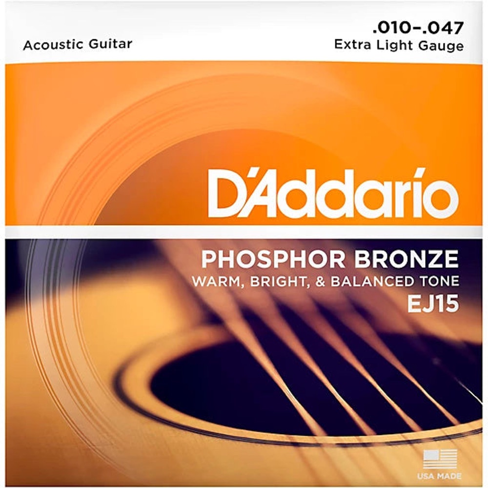 D'Addario EJ15 Phosphor Bronze Acoustic Strings Extra Light .010-.047 photo 1