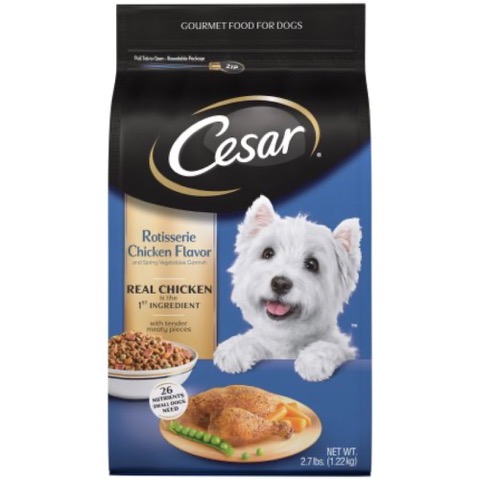 Cesar Rotisserie Chicken Dry Dog Food, 2.7 Lb. Bag