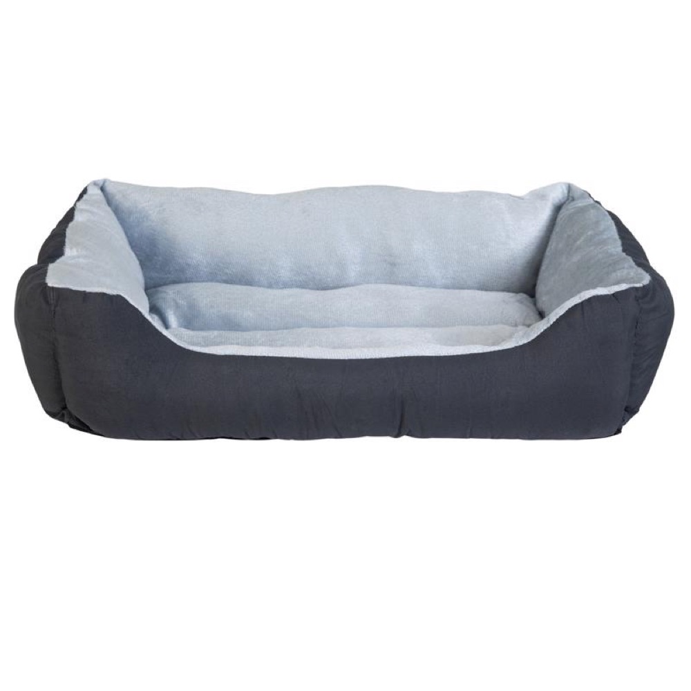 Bradley Caldwell Pet Bed 20x15 in., Blue & Gray Petal Print photo 1