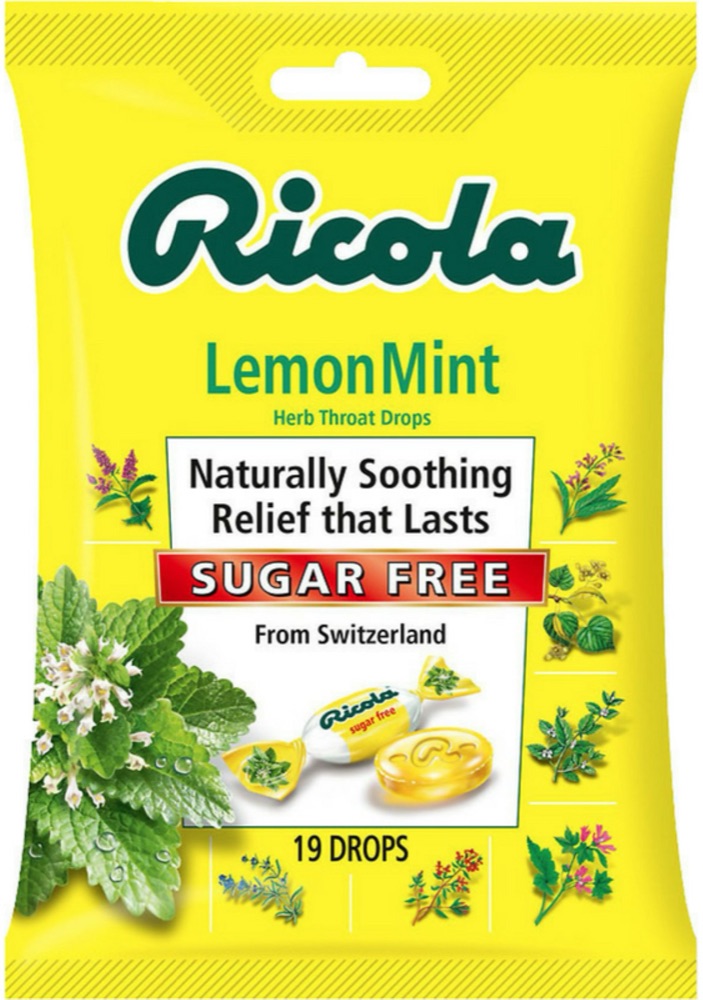 Ricola Lemon Mint Sugar Free Throat Drops, 19 Ct photo 1