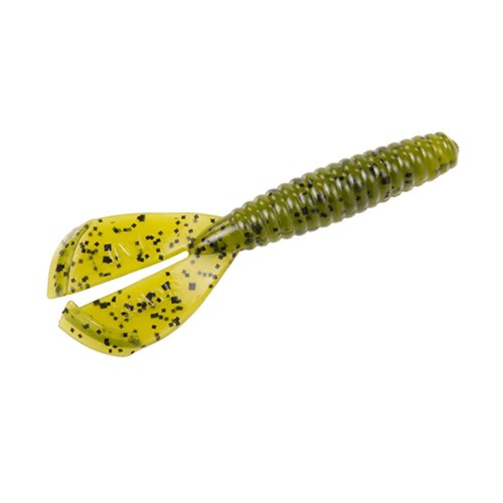 Strike King Rage Twin Tail Menace Grub 4", Watermelon Seed photo 1