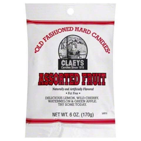Claeys Assorted Fruit Hard Candy, 6 Oz