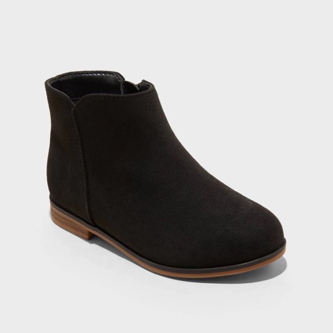Cat & Jack Toddler Penelope Zipper Boots Black 11T TG309