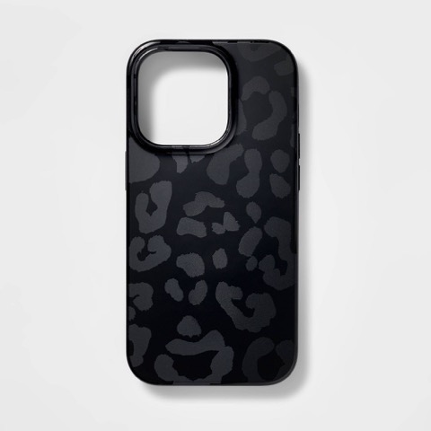 Heyday iPhone 14 Pro Case MagSafe Black Leopard Print