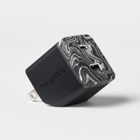 Heyday 25W Dual Port USB-C/USB-A Wall Charger with Light