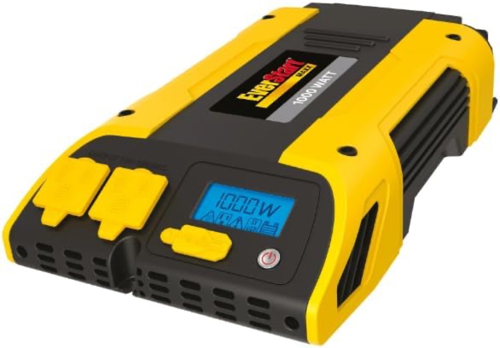 Everstart 1000W Power Inverter with USB PC1000E Yellow Black photo 1
