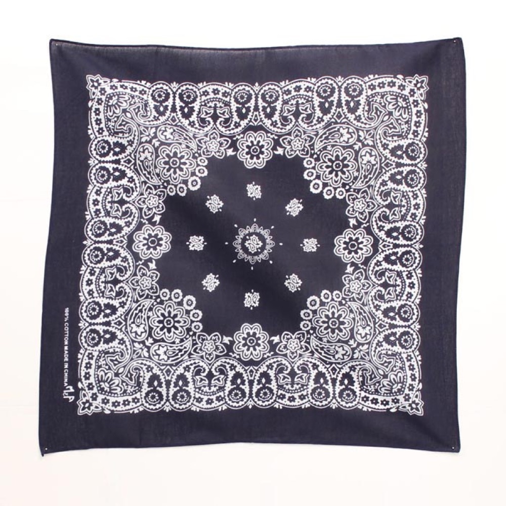 M&F - Western Cotton Bandana 22" X 22", Navy photo 1