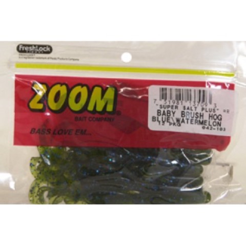 Zoom Baby Brush Hog, 4inch, 12 pack, Blue Watermelon, 042-103