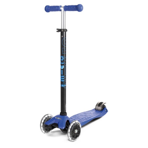 Micro Kickboard Maxi Kick Scooter with LED Lights - Blue