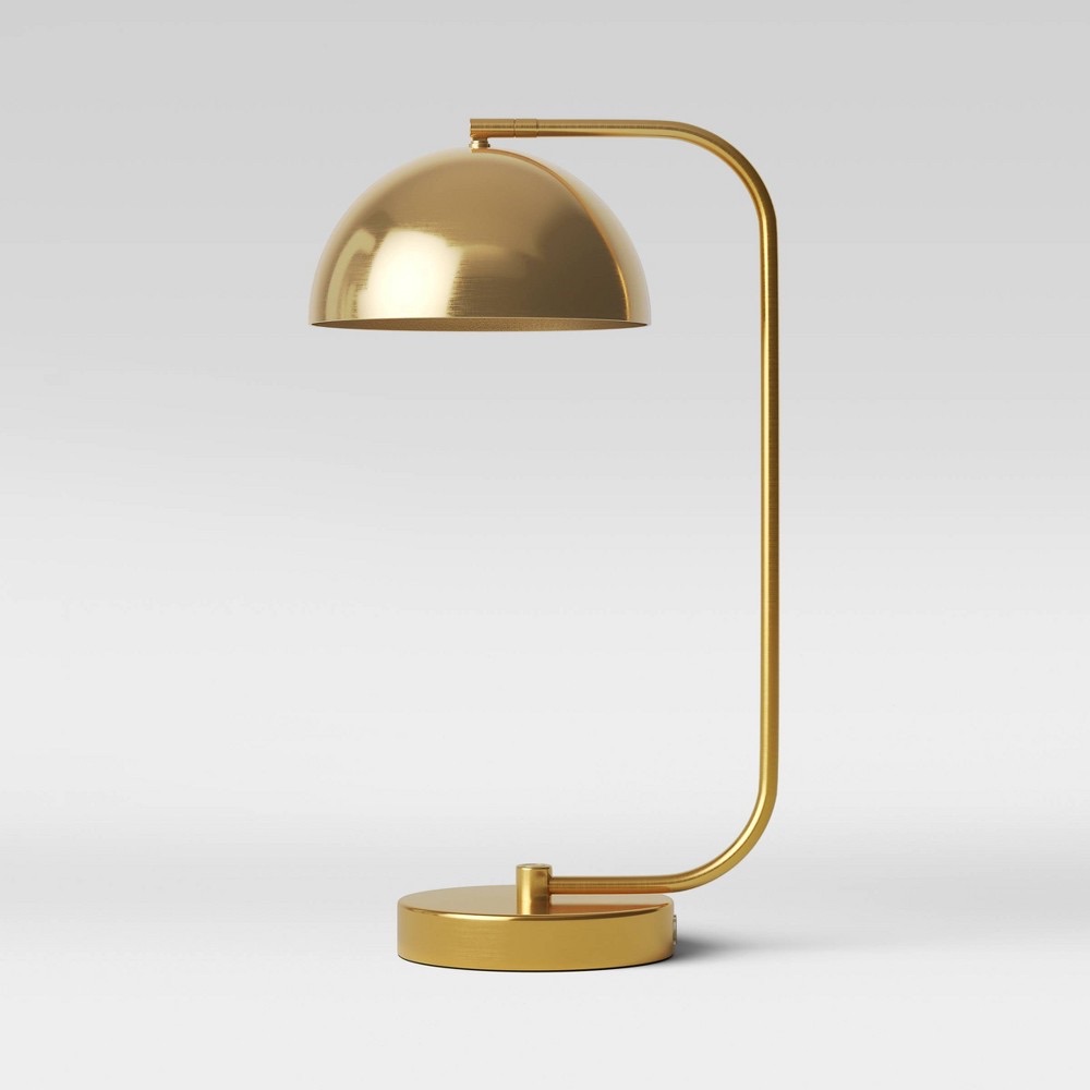 Threshold Valencia Dome Table Lamp Brass, Touch Sensor, ETL photo 1