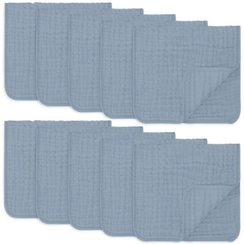 Comfy Cubs Muslin Burp Cloths Pack of 10 photo 1