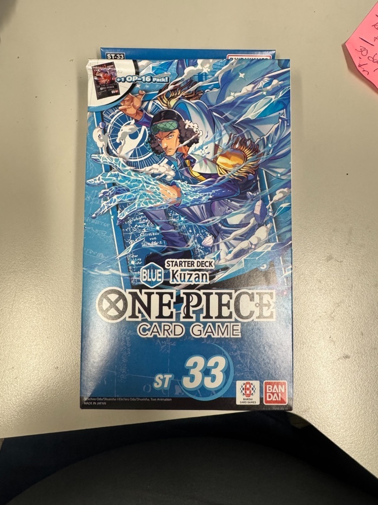 Bandai One Piece Card Game Starter Deck Blue Kuzan ST33 photo 1