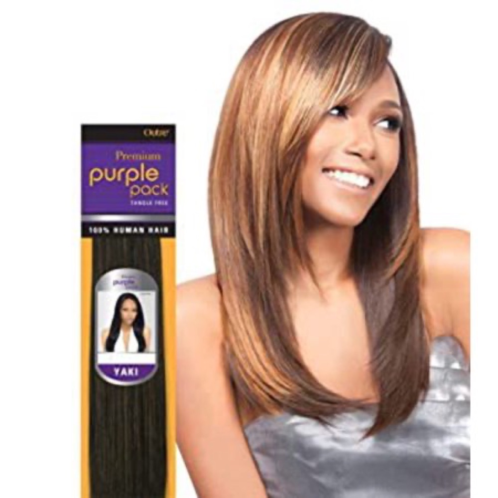 Outre Purple Pack Yaki 14" 100% Human Hair Weave photo 1