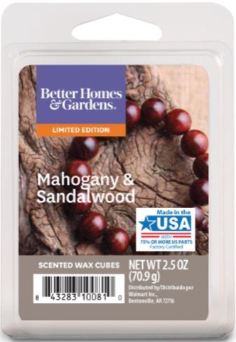 RIMPORTS Mahogany and Sandalwood Wax Melts 2.5 Oz