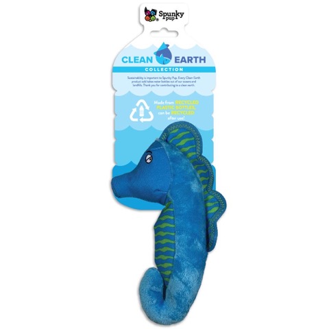 Spunky Pup SeaHorse Plush Dog Squeaker Toy Large