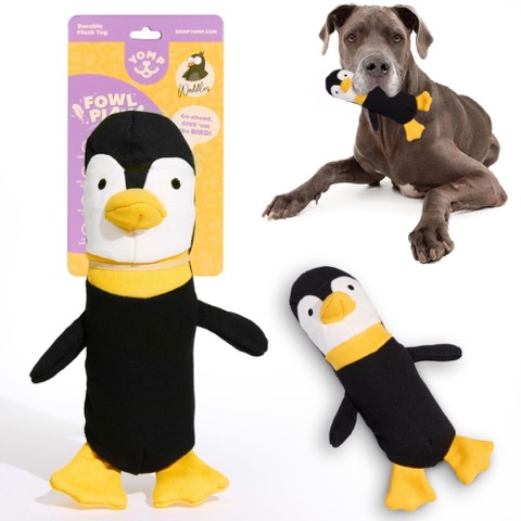 Yomp Waddles Penguin Dog Toy - Durable Plush Chew