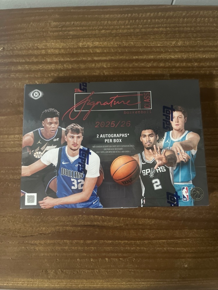 Topps 2025-2026 Signature Class Basketball Hobby Box - 2 Autographs photo 1