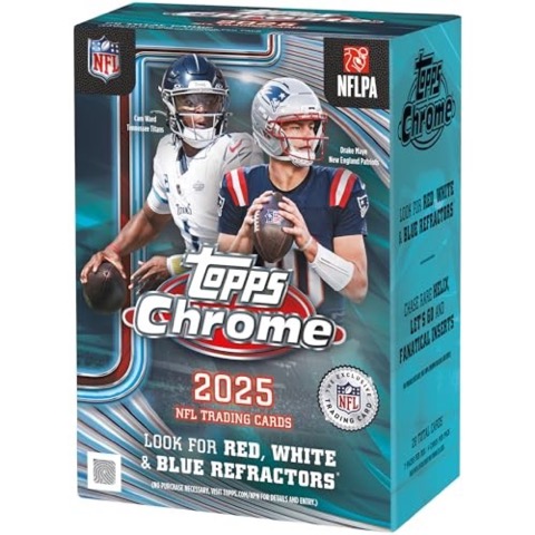 Topps 2025 Chrome Football Factory Sealed Value Box
