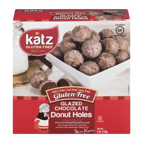 Katz - Chocolate Glazed Donut Holes - 6 Oz Pack of 2